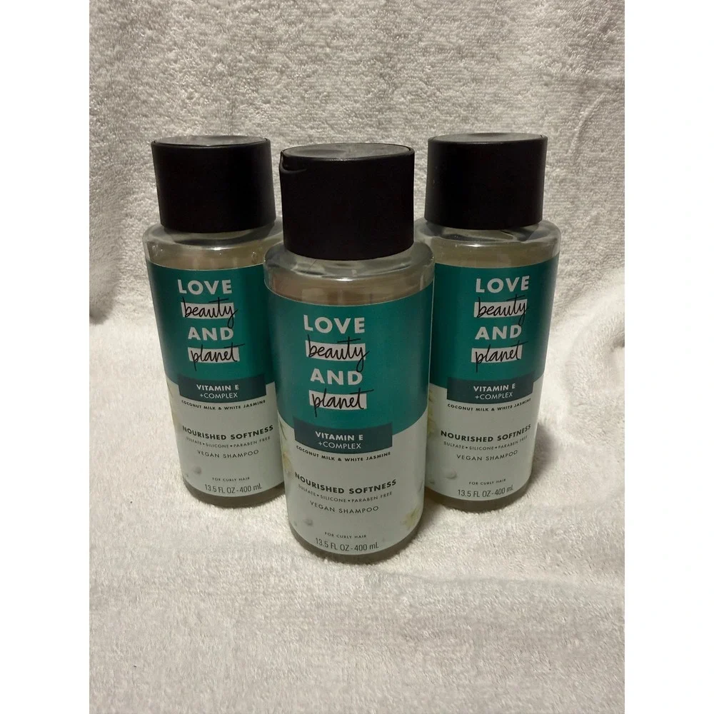 Love Beauty and Planet Nourished Softness Vitamin E Shampoo 13.5oz 3 Pack Vegan